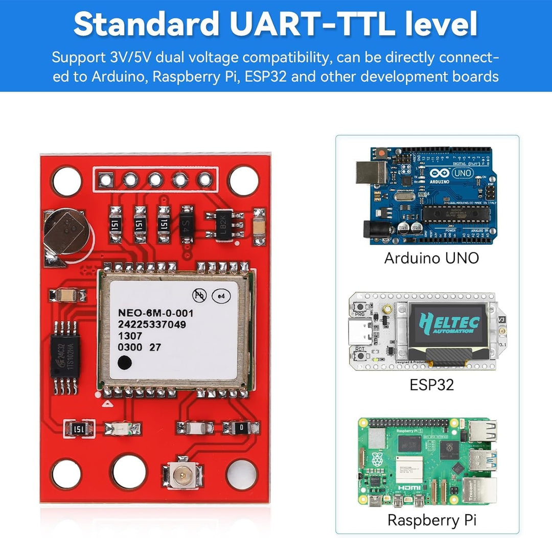 2 Stück GY-NEO6MV2 NEO-6M GPS-Modul Flugsteuerungsmodul unterstützt 3 V-5 V Stromversorgung mit Kera