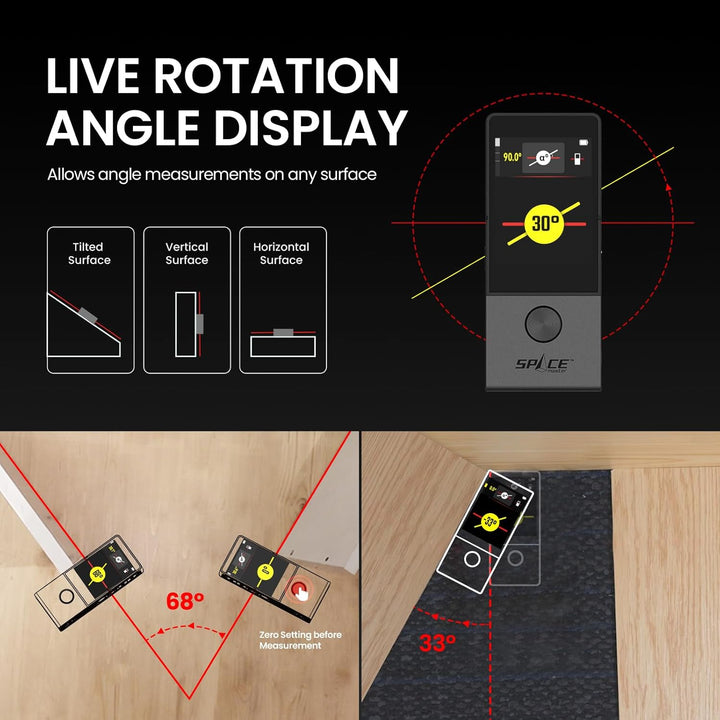 MiLESEEY D9 Pro Laser-Entfernungsmesser mit visueller Ausrichtungsanzeige, 100m professionelles Lase