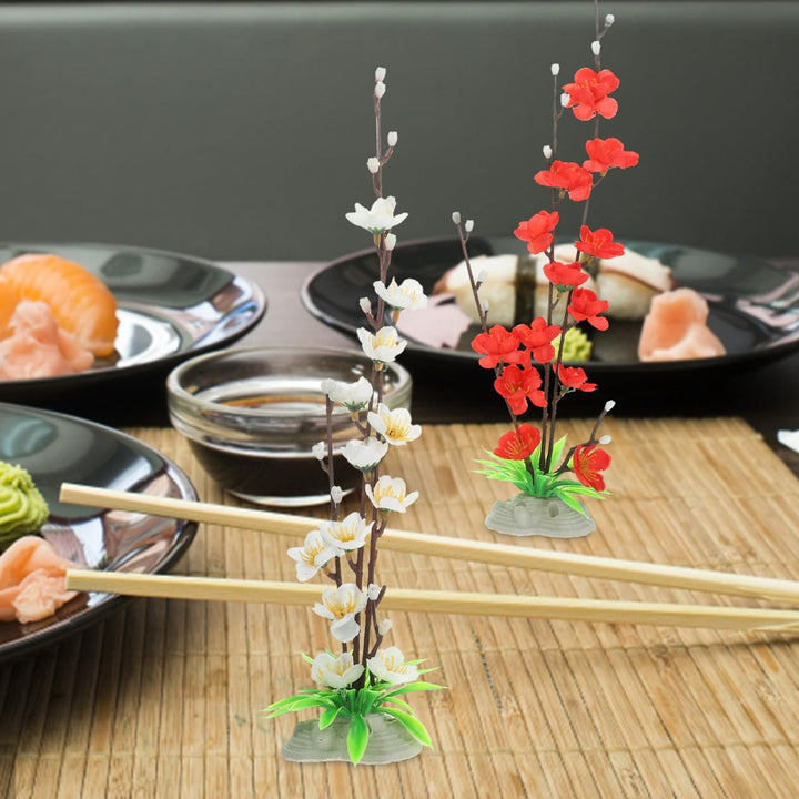 BESPORTBLE 4 StüCk Sashimi Dekoration Blume KüNstliche Sushi Teller Deko Japanische Plattendekoratio