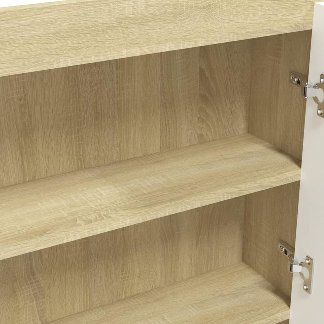 Gecheer Bad Spiegelschrank mit 2 Türen & 3 Fächer Badezimmerspiegel Badspiegel Badschrank Badezimmer