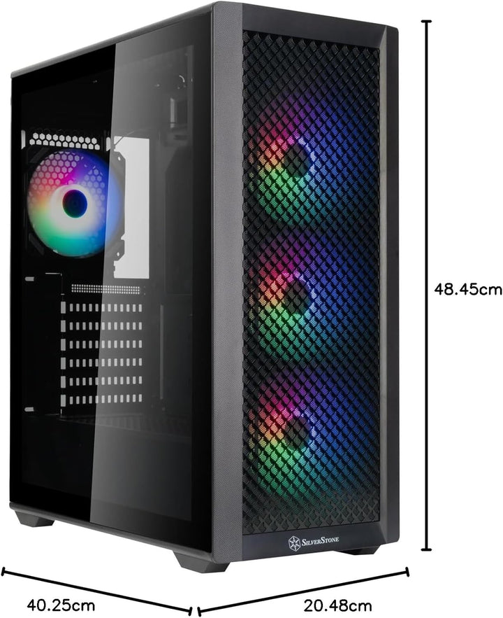 SilverStone Technology FARA 515XR Herausragenden Luftstrom erleben: ATX Mid-Tower-Gehäuse mit Unters