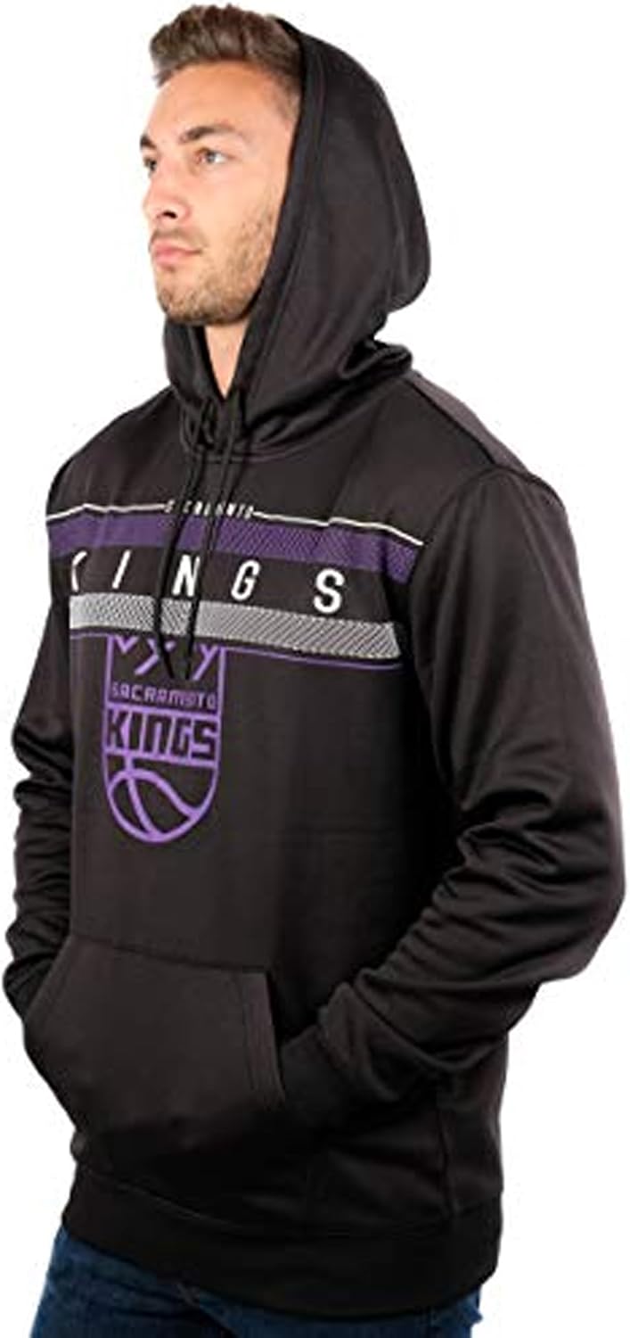 NBA Herren Fleece Hoodie Pullover Sweatshirt Poly Midtown, Herren, Midtown Hoodie XXL Schwarz, XXL S