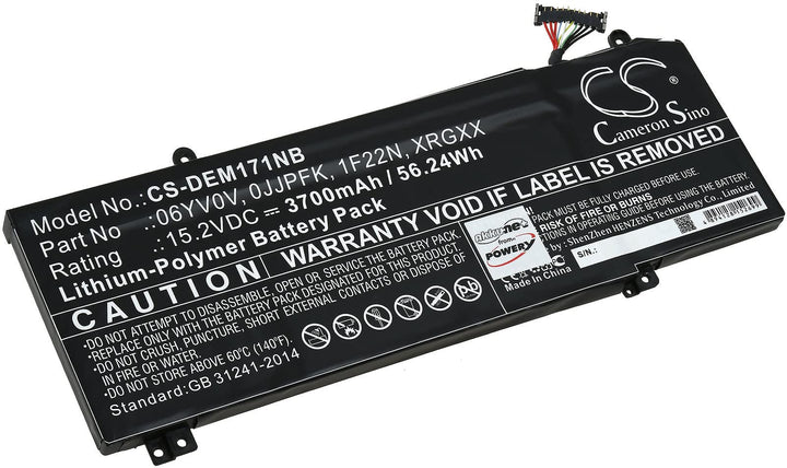 Akku für Laptop Dell Alienware ALW15M-R1738R, 15,2V, Li-Polymer