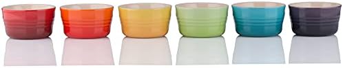 Le Creuset 6er-Set Mini Förmchen aus Steinzeug, Je 100 ml, Steinzeug, Regenbogen, 79134108359030 6er