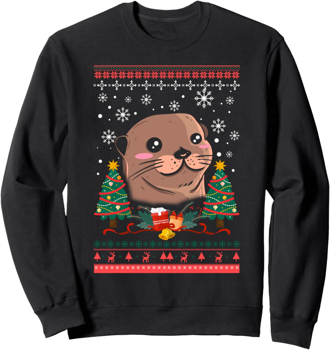Ugly Christmas Otter Geschenk als Kostüm Weihnachten Xmas Sweatshirt