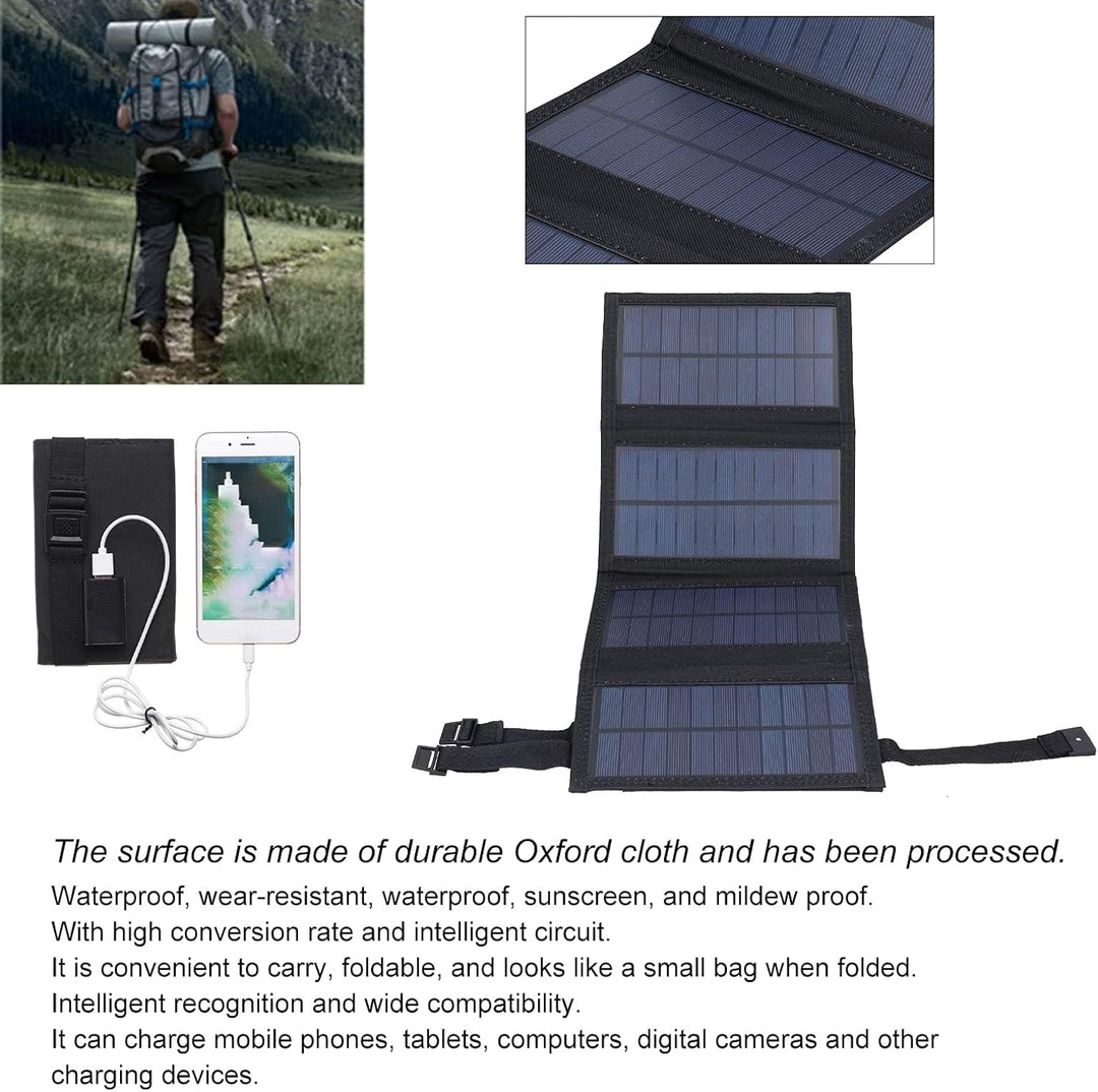 20W Solarpanel Faltbar, USB Solarpanel Solar Ladegerät Wasserdicht Handy Power Banks Camping Solar C