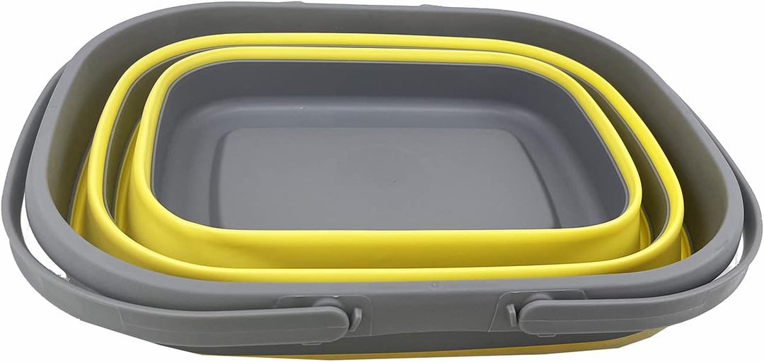 SAMMART 17L Faltbarer Korb mit Griff – Tragbarer Outdoor-Picknickkorb/Krater – Faltbare Einkaufstasc