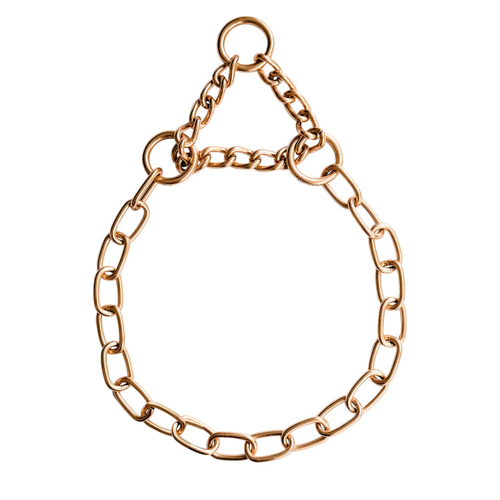 Sprenger Hundehalskette mit Durchzugskette 3 mm I CUROGAN Hundehalsband für kurz- und langhaar Hunde