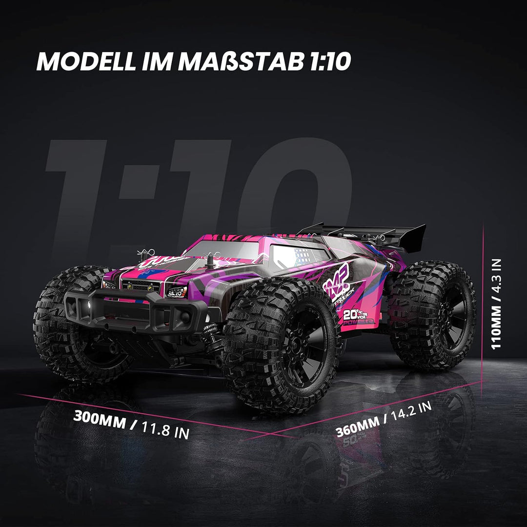 DEERC 200E Ferngesteuertes Auto mit Bürstenloser Motor, 4WD 1:10 RC Car Geländewagen Offroad mit 2 A