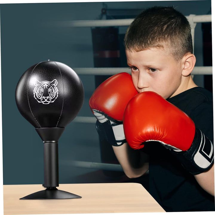Boxausrüstung, Desktop-Boxsack für Kinder und Erwachsene, stark belastbar, Boxball mit Ständer, Tige
