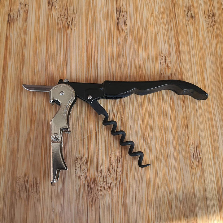 Pulltap's Slider 900 Kellnermesser / Korkenzieher für linkshändige / linkshänder (Schwarz)