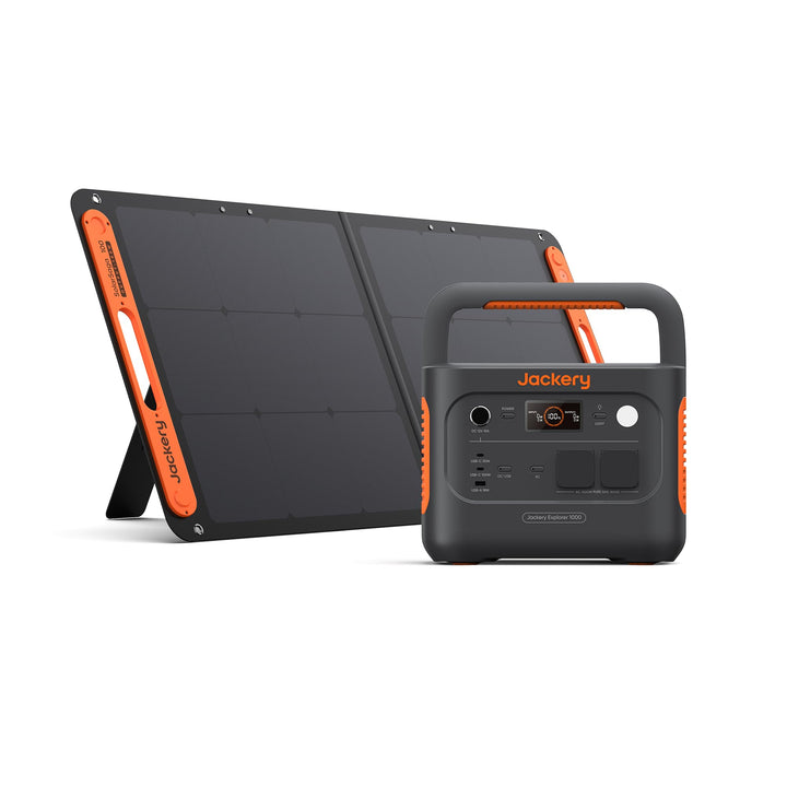 Jackery Solargenerator 1000 v2 mit 100W Solarpanel, 1070Wh LiFePO4 Tragbare Powerstation, 1500W AC/1