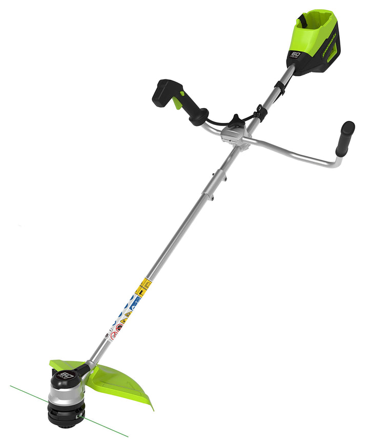 Greenworks Akku-Rasentrimmer und Freischneider 2in1 GD60BCB (Li-Ion 60V 40cm/30cm Schnittbreite 2,4
