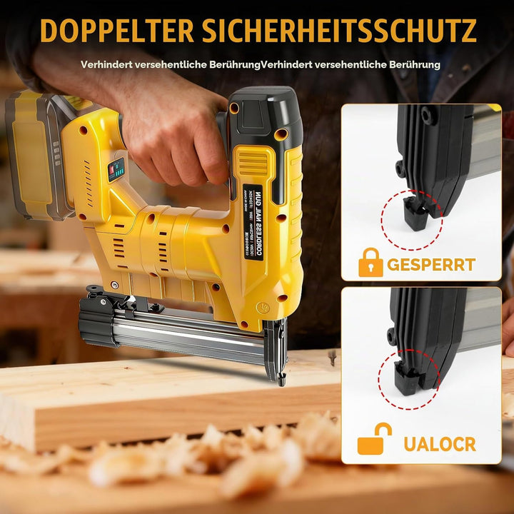 Verbesserter 18GA Akku-Nagler, kompatibel mit Dewalt 20V-Akku, bürstenloser Nagler, elektrischer Tac