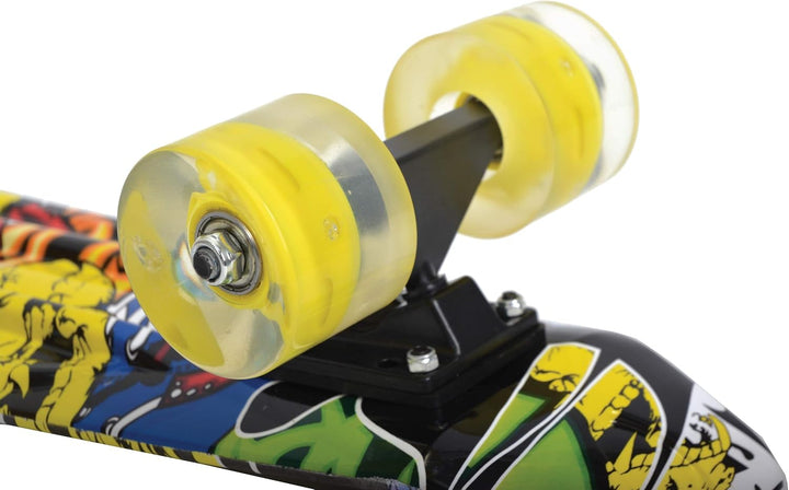 Schildkröt® Retro Skateboard Free Spirit, Premium Beach Board mit verschiedenen Deckdesigns, leuchte