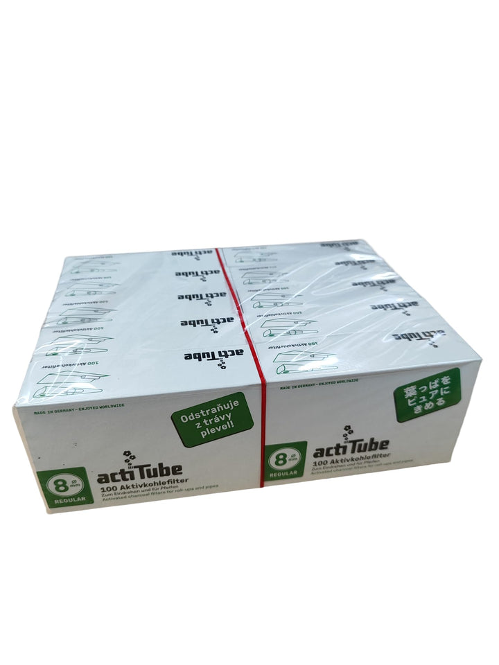 actiTube 19597 Aktivkohlefilter-8mm-10 x 100er Pack = 1000 Stück, Papier, Mittel, Weiss