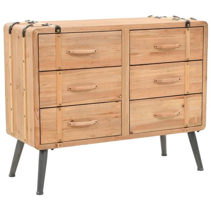 vidaXL Schubladenschrank Tannenholz Massiv Sideboard Kommode Anrichte Schrank