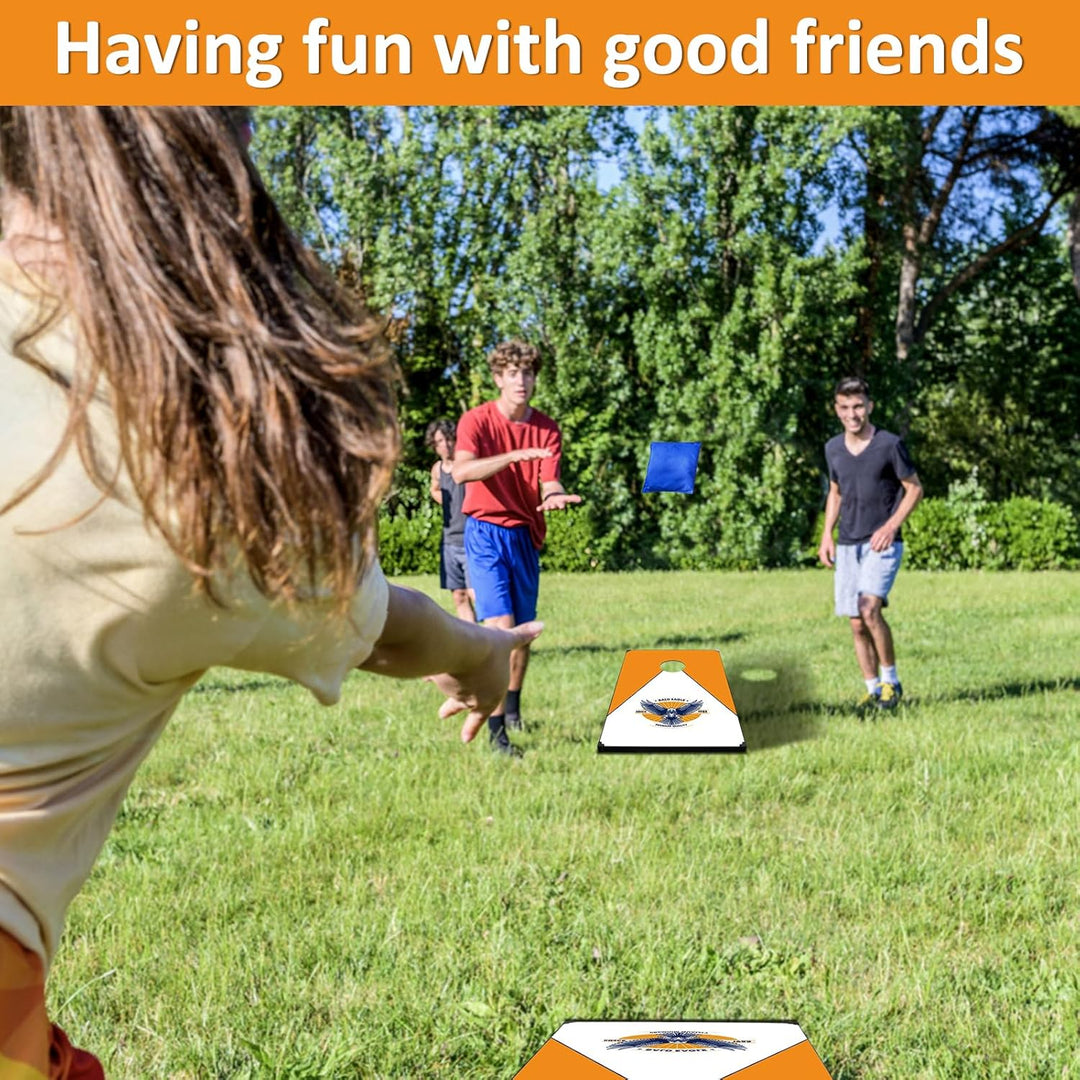 Cornhole Spiel Verordnung Grösse 91cmx60cm, Sackloch Spiel mit Corn Hole Spiel mit 2 Boards, 8 Wurfb