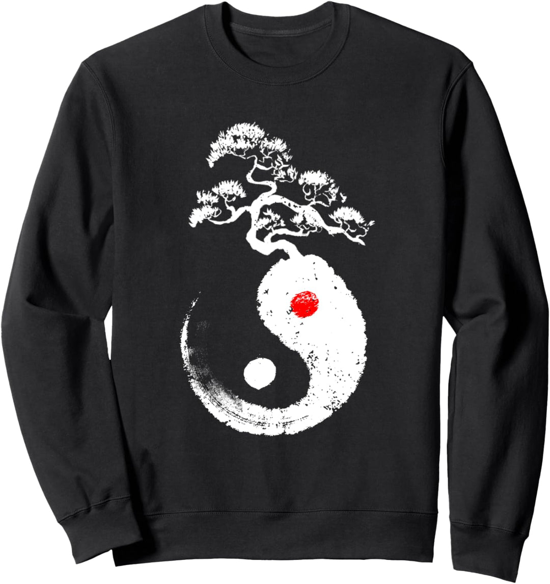 Japanische Bonsai-Baumkunst - friedlicher Zen-Buddhist Yin Sweatshirt