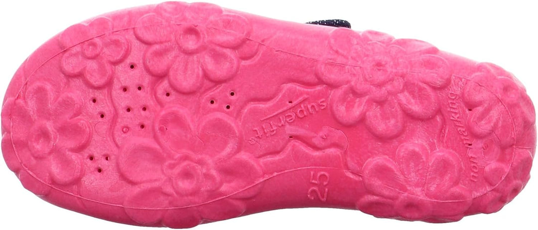Superfit Mädchen Bonny Hausschuh 23 EU Blau Pink 8030, 23 EU Blau Pink 8030