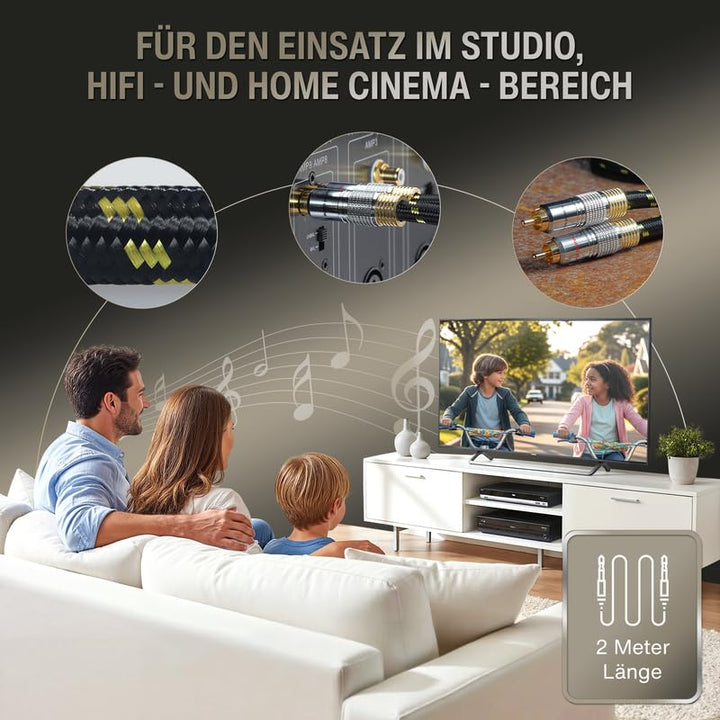 audio pirates by cammica Cinch Kabel 2x RCA Stecker auf 2x RCA Stecker, Audio-Kabel | High-End Audio