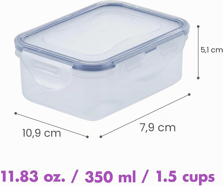 LOCK & LOCK Easy Essentials Frischhaltedosen-Set, 6-teilig, transparent 6 Count (350 ml), 6 Count (3
