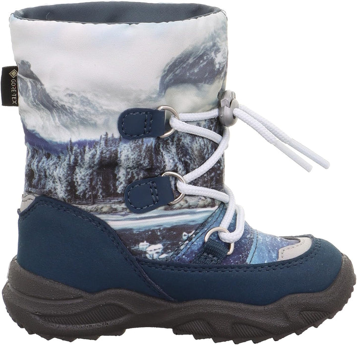 Superfit Jungen Glacier Warm Gefütterte Gore-tex Schneestiefel, Blau 8010