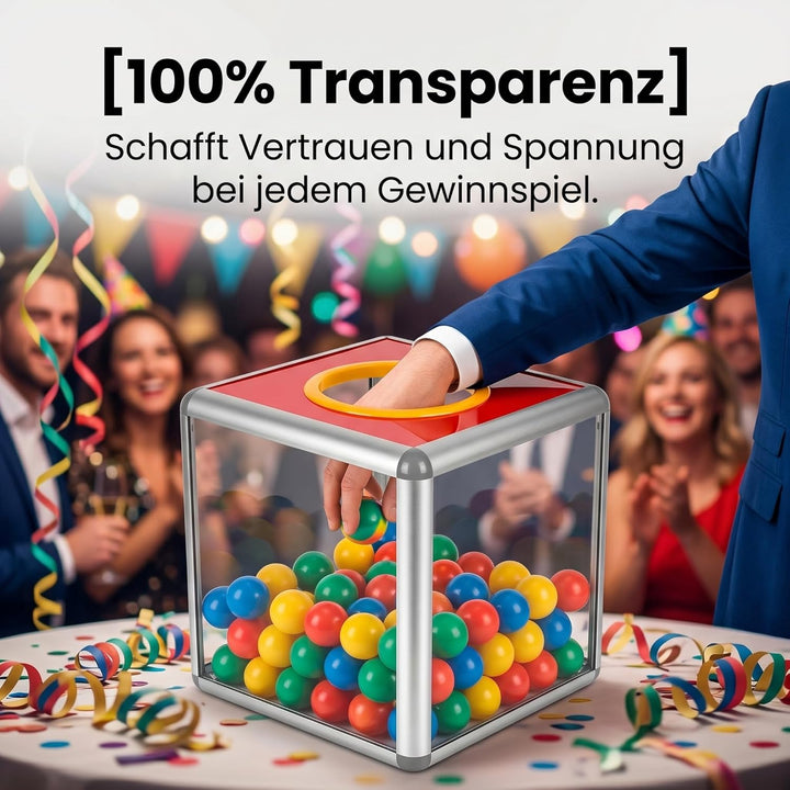 Yardwe 1 Stück Einfache Papier Lotterie Box Streich Ziehen Box Lotterie Box Quadrat Raffle Ball Spie