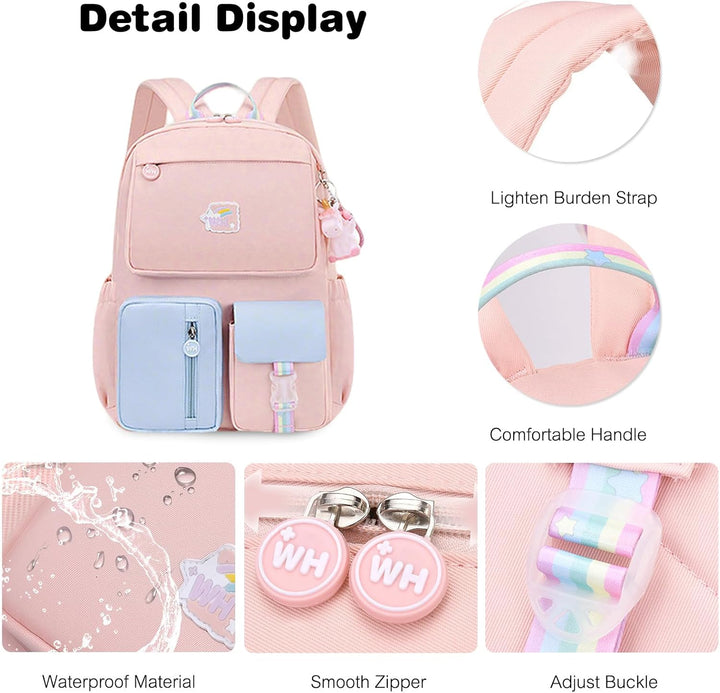FANDARE Kinderrucksack Schulranzen Schultaschen Jungen Mädchen Schulrucksack Kinder Schultasche für
