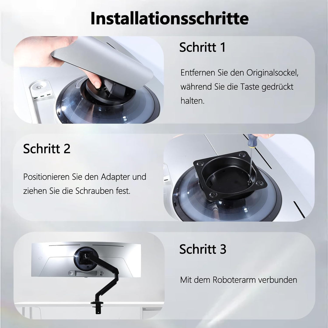 Odyssey OLED G9 VESA-Halterungsadapter kompatibel mit Samsung Odyssey OLED G9 49-Zoll-Monitor (passe