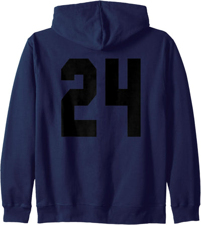 # 24 Team Sports Trikot vorne & hinten Number Player Fan Kapuzenjacke