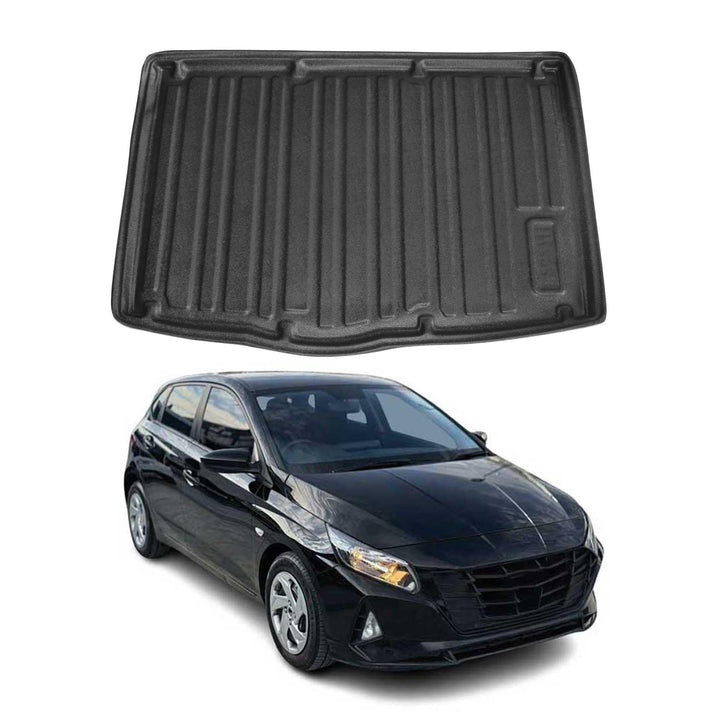 OMAC Kofferraumwanne Laderaumwanne kompatibel mit Hyundai i20 2020-2025 Untere Gummi TPE Schwarz