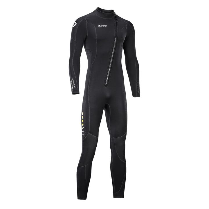 ZCCO Ultra-Stretch-Neoprenanzug, 3 mm, Frontreissverschluss, Ganzkörper-Tauchanzug, einteilig, für M