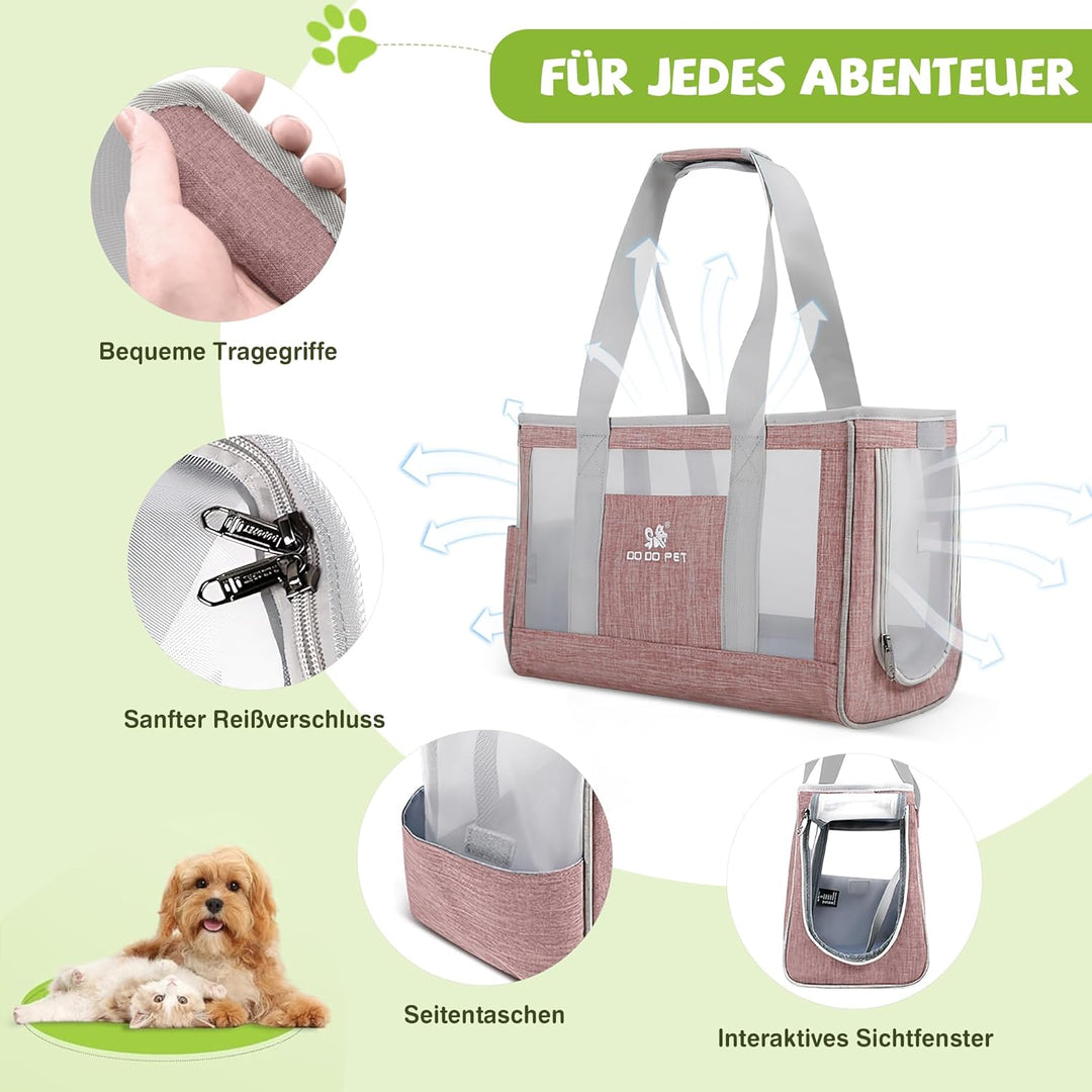 ALLSOPETS Haustier Tragetasche Faltbare Transporttasche Katze und Hund Atmungsaktiv Katzentasche mit