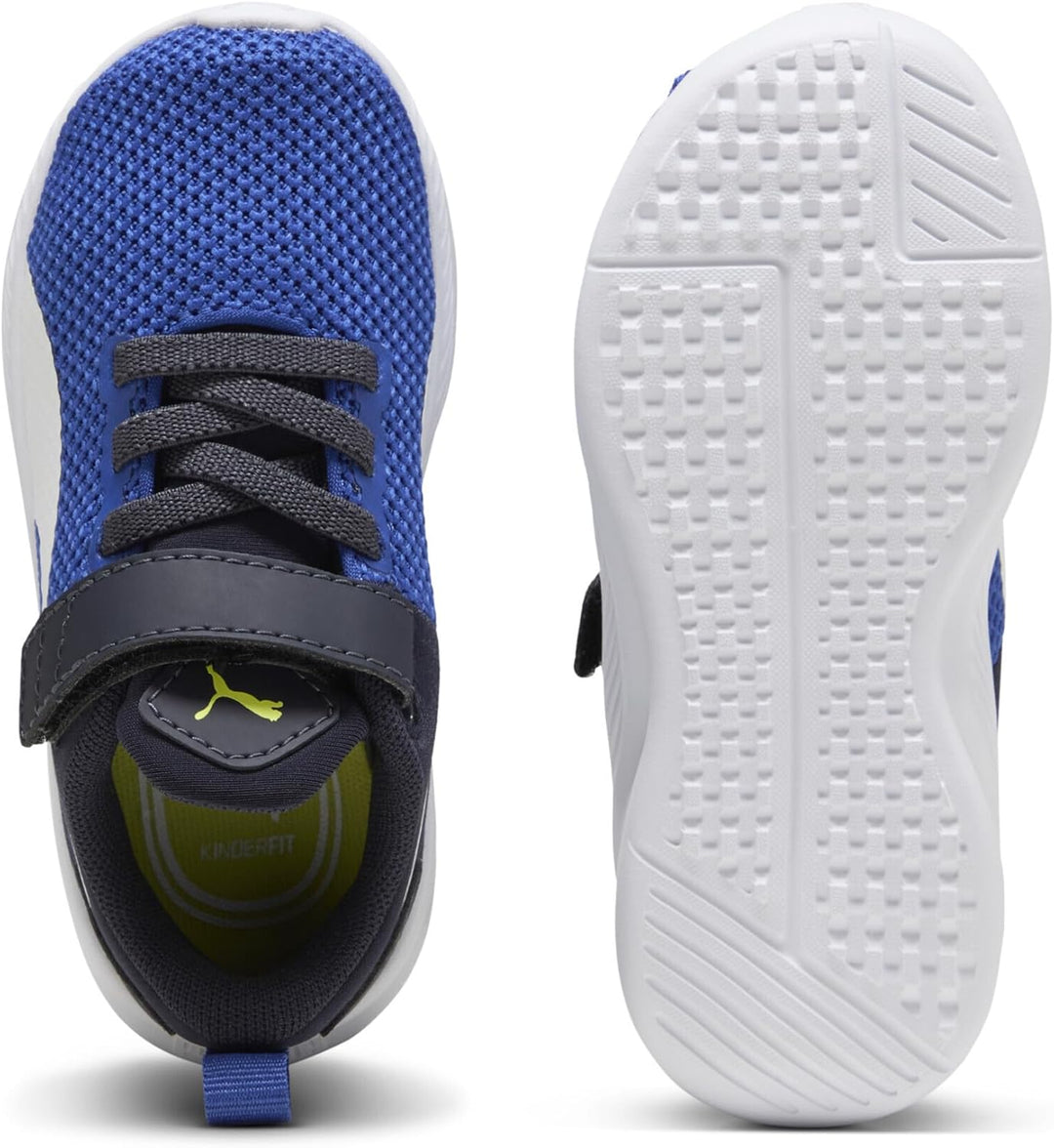 PUMA Herren Flyer Runner Engineer Knit Laufschuh 21 EU Vivid Blue New Navy White, 21 EU Vivid Blue N
