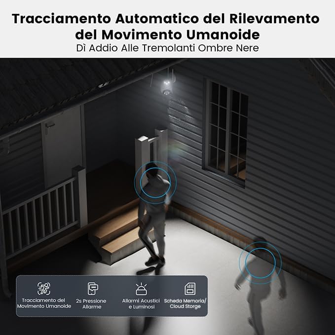ieGeek 5 MP externe WLAN-Kamera mit WiFi 2,4/5 GHz, 360°PTZ Überwachungskamera, WLAN-Überwachungskam