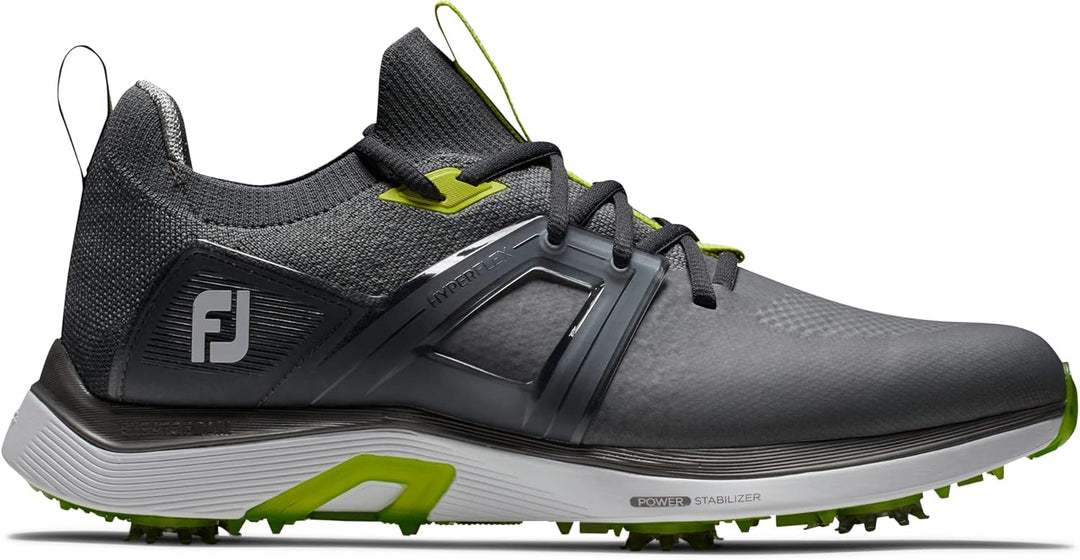 Footjoy Herren Hyperflex Golfschuhe 40.5 EU Weit Anthrazit Limettengrün, 40.5 EU Weit Anthrazit Lime