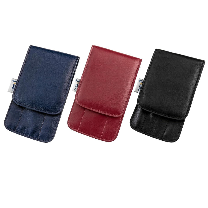 REMOS Nageletui leer aus echtem Leder zum Bestücken mit 4 Instrumenten - schwarz, Schwarz