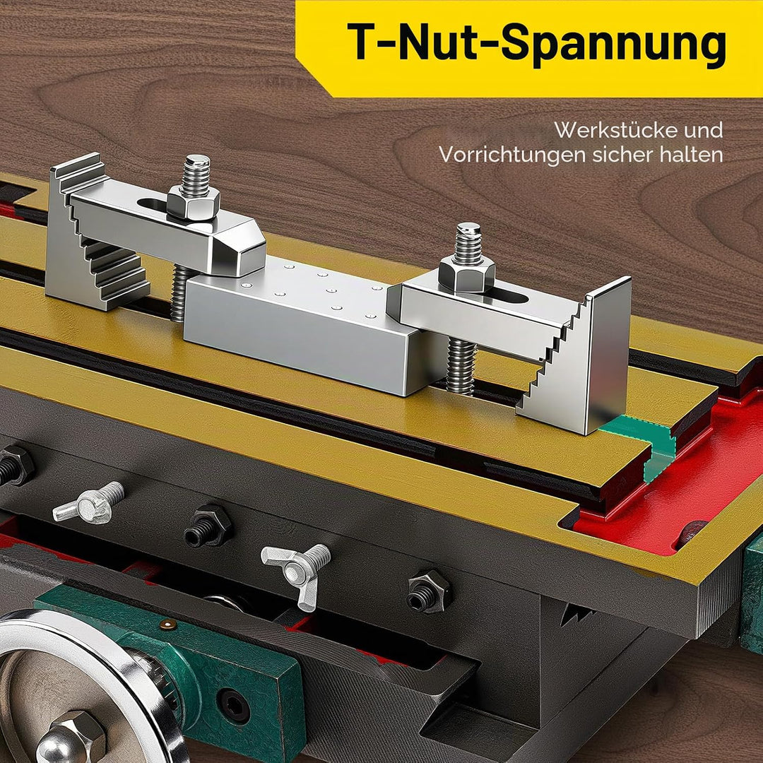 2-Achsen XY FräSmaschine, 270x125mm Mini Metalldrehmaschine BohrstäNder Multifunktion Kreuztisch Frä