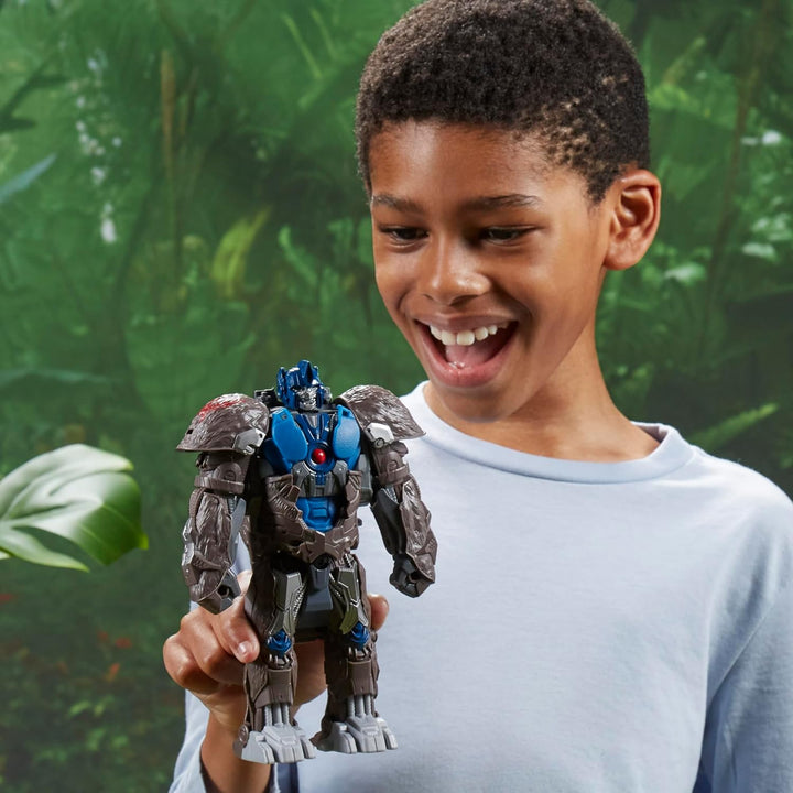 Transformers Spielzeug zum Film Aufstieg der Bestien, Smash Changer Optimus Primal Figur ab 6, 22,5