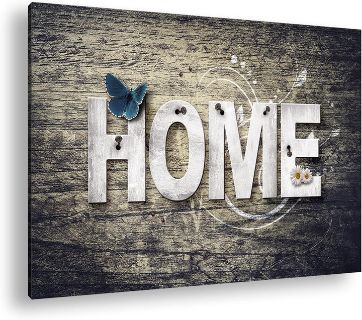 deyoli Home Logo Format: 80x60 als Leinwandbild, Motiv fertig gerahmt auf Echtholzrahmen, Hochwertig