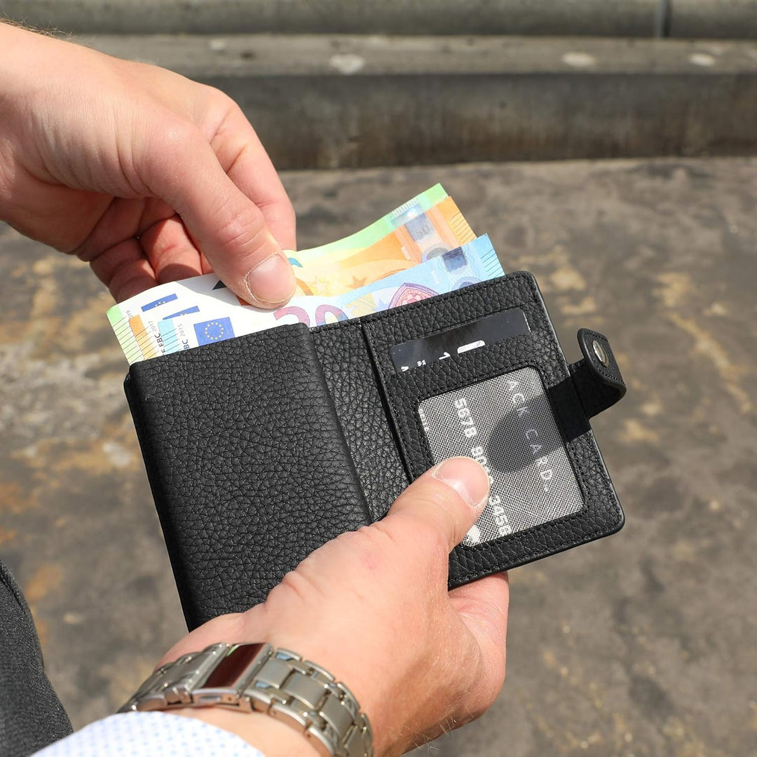 Solo Pelle Geldbörse für 15 Karten + Geldscheine + Kleingeld geeignet | Kreditkartenetui Kartenetui