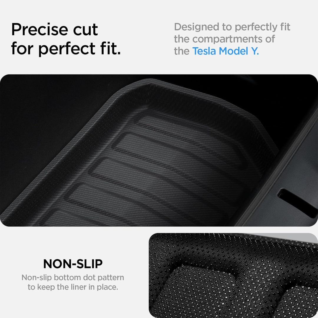Spigen Tesla Model Y (~2024) Vordere Kofferraummatte, Stossfestes XPE-Material zum Schutz der Innenf