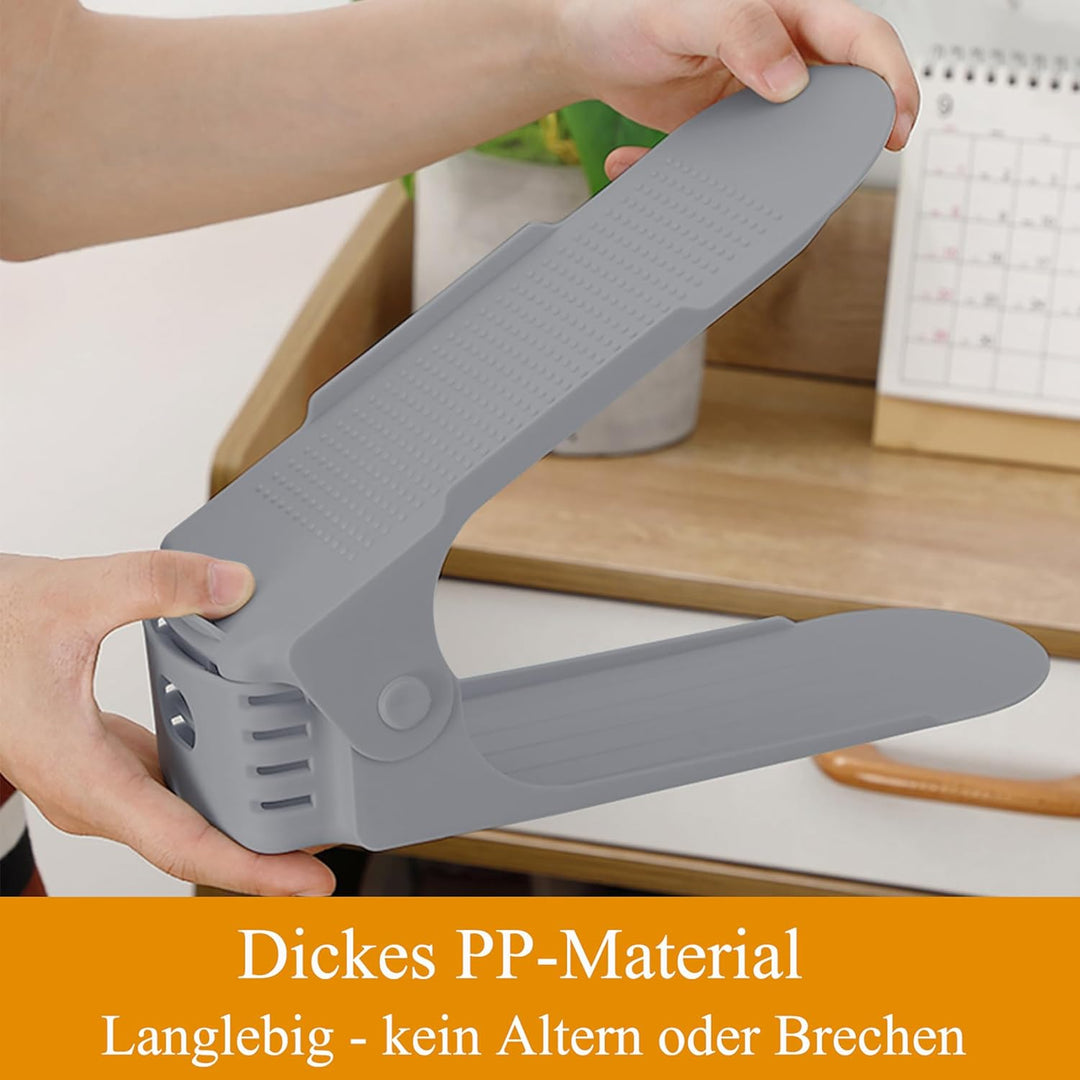 YRHome 60 Stück Einstellbare Schuhregale Schuhorganizer Schuh Organisierer aus PP-Material, 3 höhenv