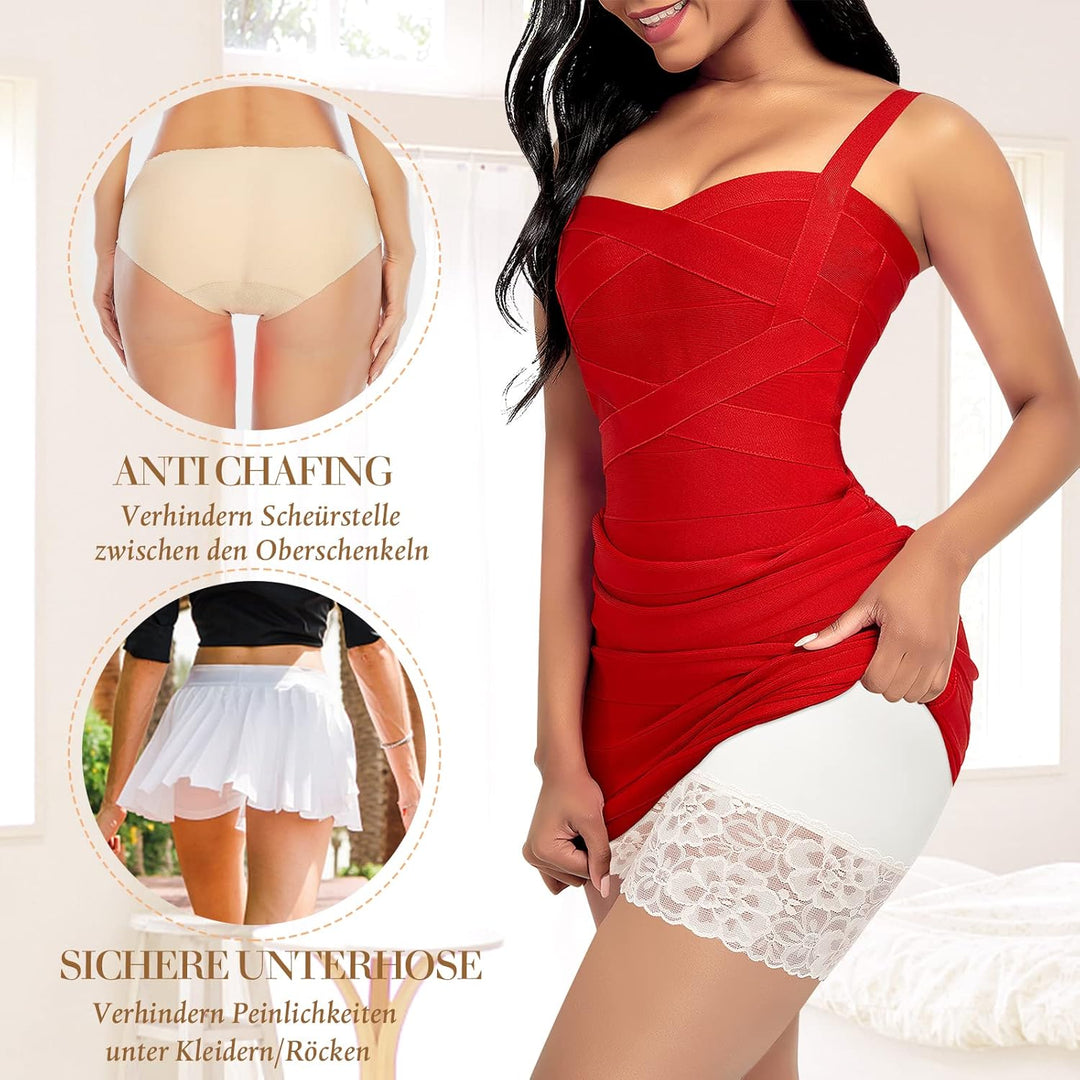 YARRCO Damen Unterhose Spitze Radlerhose Kurz Unter Rock Hosen Anti-Chafing Shorts Slipshorts Boxers