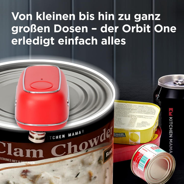 Orbit One wiederaufladbarer Dosenöffner von Kitchen Mama: Freihändige Bedienung, Aufladen über USB-C
