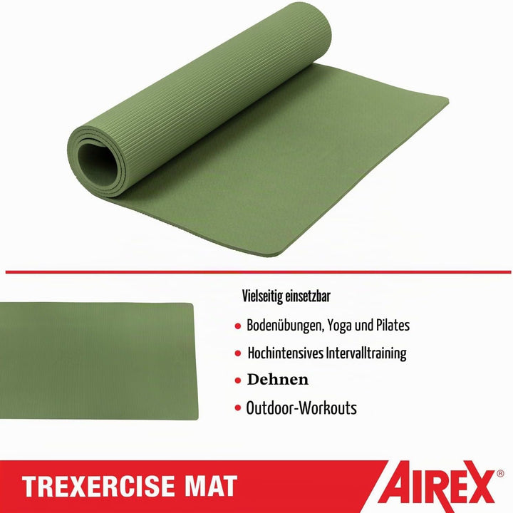 Airex TrExercise Gymnastikmatte | Recycelte Materialien | Inkl. Tragegurt | 0,6 cm Stärke | 60 cm Br