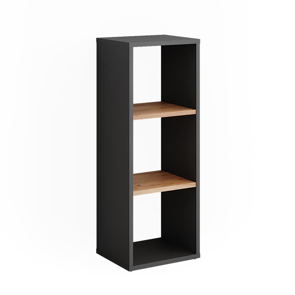 Vicco Standregal Orlando, Stauraumregal, Anthrazit/Goldkraft Eiche, 30 x 80.1 cm Anthrazit/Goldkraft