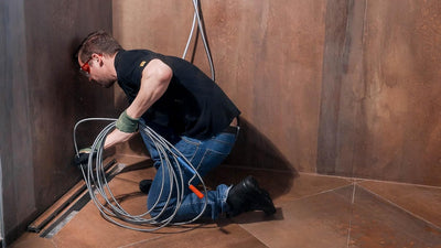 ROTHENBERGER Industrial Rohrreinigungsspirale 5 m | aus Federstahl | Ø Spirale: 9 mm; Mit Rückholboh
