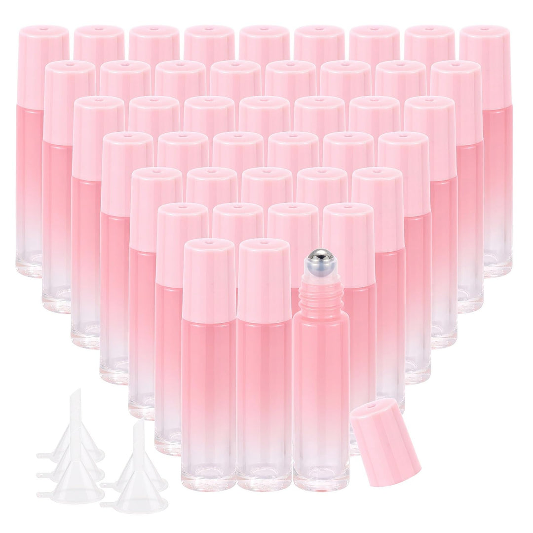 Pxyelec 42 x 10 ml ätherische Ölflaschen, Aromatherapie, Parfüm, Roll-on-Flaschen mit Edelstahlkugel